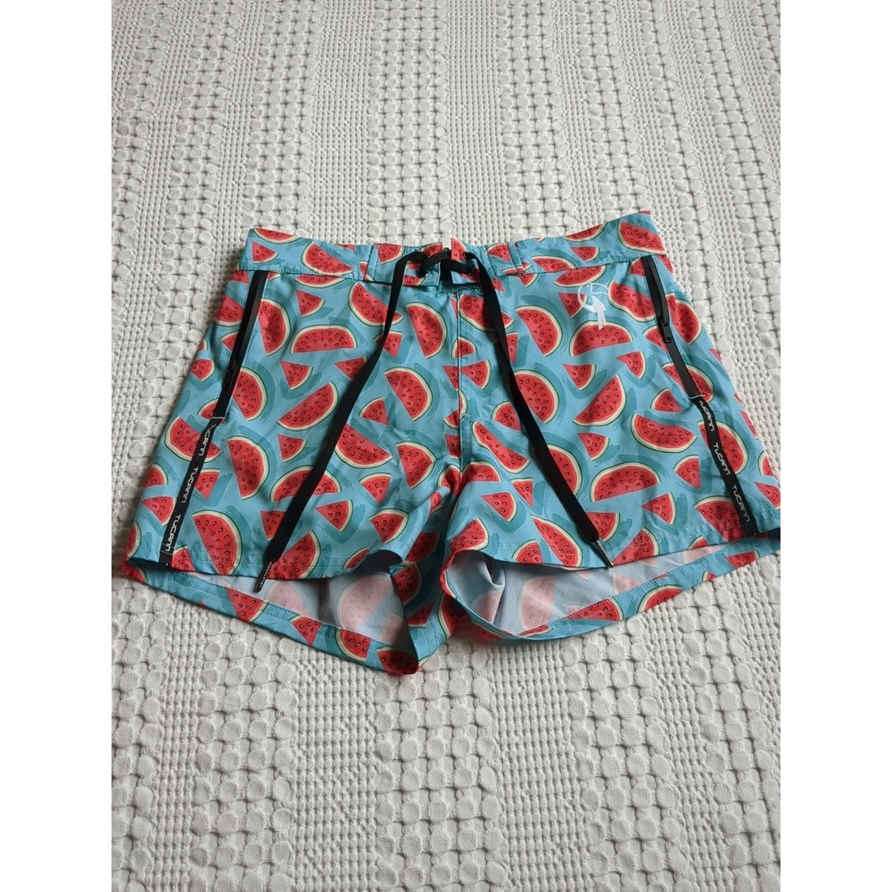 Tucann Swim Trunks Shorts Watermelon Print Sz Medium 29" Waist 3" Inseam